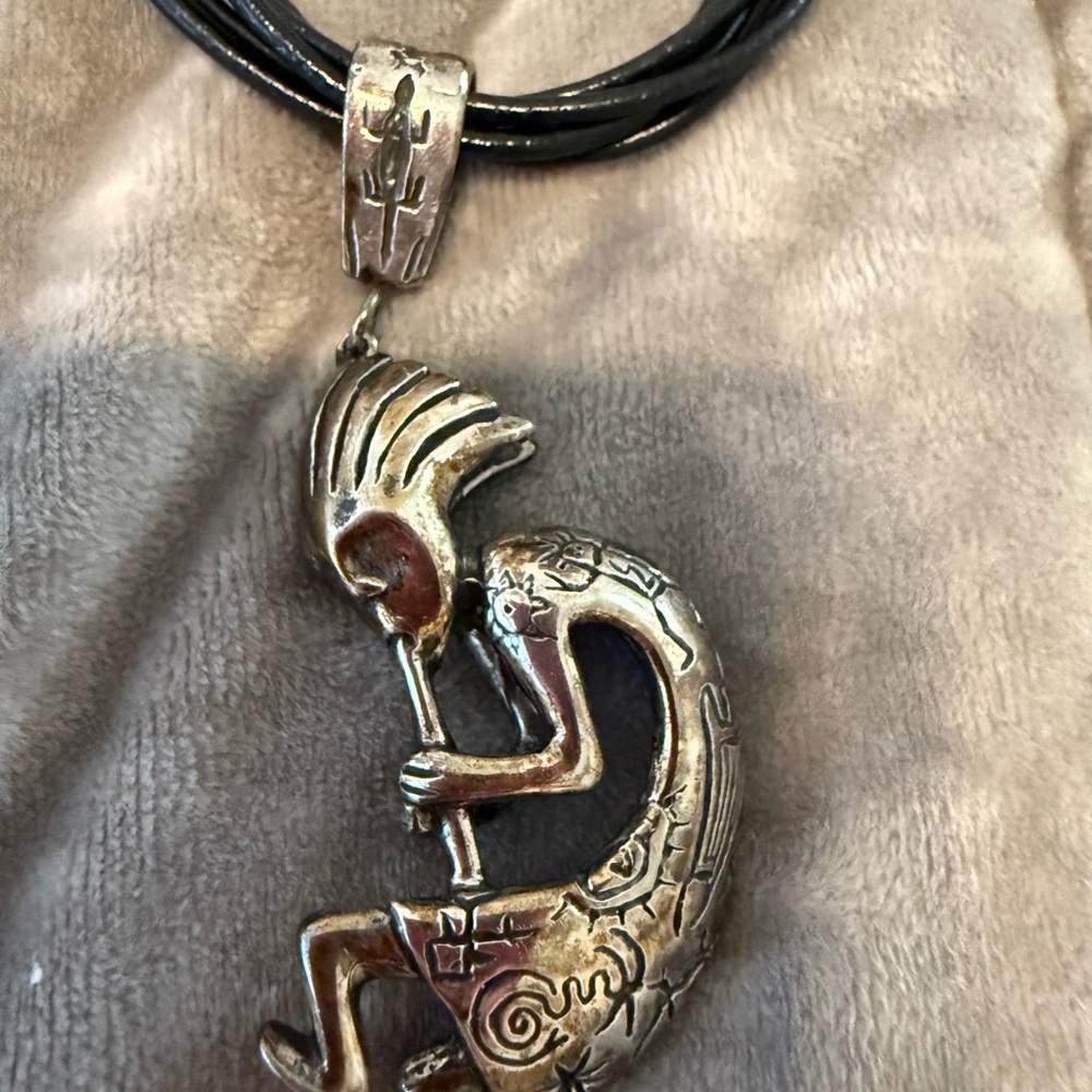 Silver Tribal Pendant Necklace